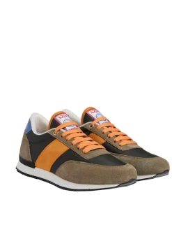 Best Sale Ines de la Fressange Paris 77" UZS x Ines Unisex Khaki/Orange/Blue Sneakers