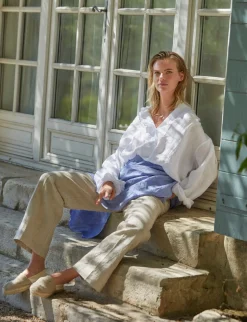 Hot Ines de la Fressange Paris Aglae espadrilles beige ecru