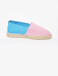 Fashion Ines de la Fressange Paris Aglae pink-turquoise espadrilles