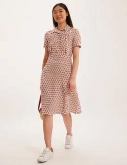 Hot Ines de la Fressange Paris Angèle linen print dress