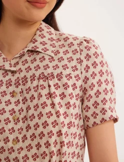 Hot Ines de la Fressange Paris Angèle linen print dress