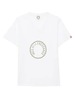 New Ines de la Fressange Paris Aurore green V-neck T-shirt