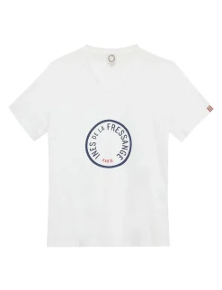 Best Sale Ines de la Fressange Paris Aurore V-neck T-shirt white