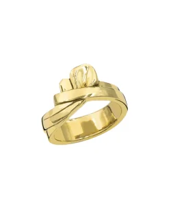 Store Ines de la Fressange Paris Balthus gold-plated bow attachment ring