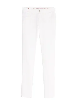 Hot Ines de la Fressange Paris Bamboo slim fit white cotton jeans x Notify