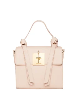 Fashion Ines de la Fressange Paris Béatrice beige/pink leather bag