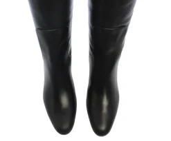 Fashion Ines de la Fressange Paris Black heel boot in calf leather