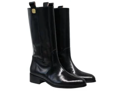 Cheap Ines de la Fressange Paris Black Lana boots in smooth leather