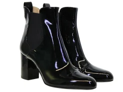 Sale Ines de la Fressange Paris Black leather ankle boot