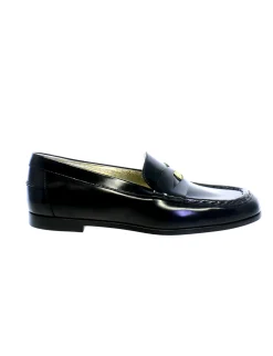 Fashion Ines de la Fressange Paris Black leather loafer