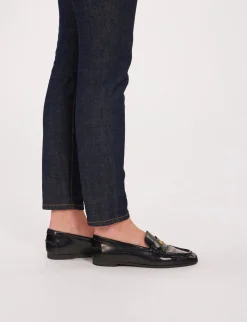 Fashion Ines de la Fressange Paris Black leather loafer