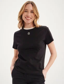 Hot Ines de la Fressange Paris Black Oscar T-shirt