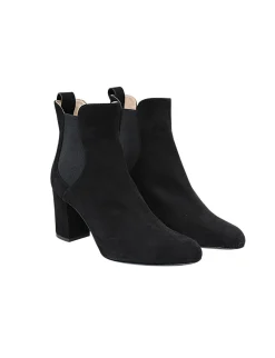 Flash Sale Ines de la Fressange Paris Black suede heeled ankle boot