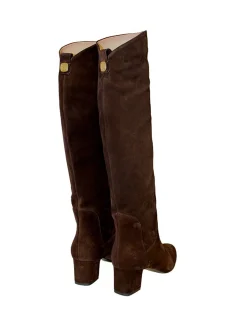 Hot Ines de la Fressange Paris Brown suede heel boot