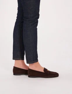 Cheap Ines de la Fressange Paris Brown suede loafer