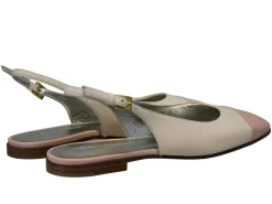 New Ines de la Fressange Paris Celia cream and nude slingback ballerina