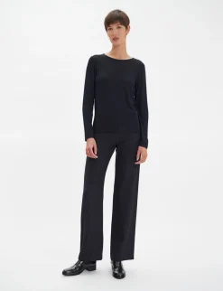 Store Ines de la Fressange Paris Cindy black long-sleeved T-shirt