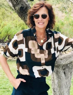 Outlet Ines de la Fressange Paris Clara rose gold sunglasses