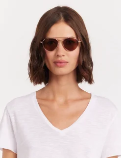 Outlet Ines de la Fressange Paris Clara rose gold sunglasses