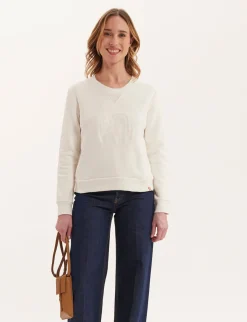 Shop Ines de la Fressange Paris Clémence ecru sweater