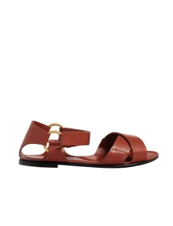 Cheap Ines de la Fressange Paris Cognac flat sandal