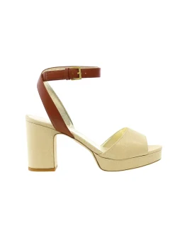 Best Sale Ines de la Fressange Paris Cognac platform sandal