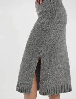 Discount Ines de la Fressange Paris Damia skirt in responsible grey wool