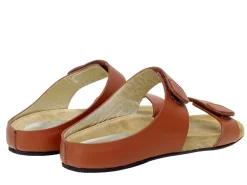 Sale Ines de la Fressange Paris Delia cognac leather mules