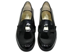 Cheap Ines de la Fressange Paris Elvire black patent leather loafer
