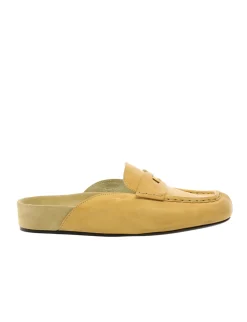 Hot Ines de la Fressange Paris Flavie natural leather moccasin mule