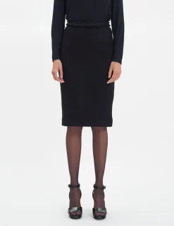 Cheap Ines de la Fressange Paris Gabriela skirt in black wool