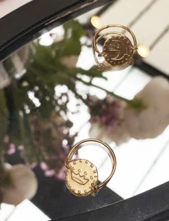 Flash Sale Ines de la Fressange Paris Gold-plated Lutetia dove ring