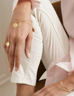 Fashion Ines de la Fressange Paris Gold-plated Lutetia lily bracelet
