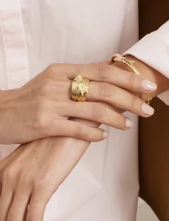 New Ines de la Fressange Paris Gold-plated Victoria engagement ring