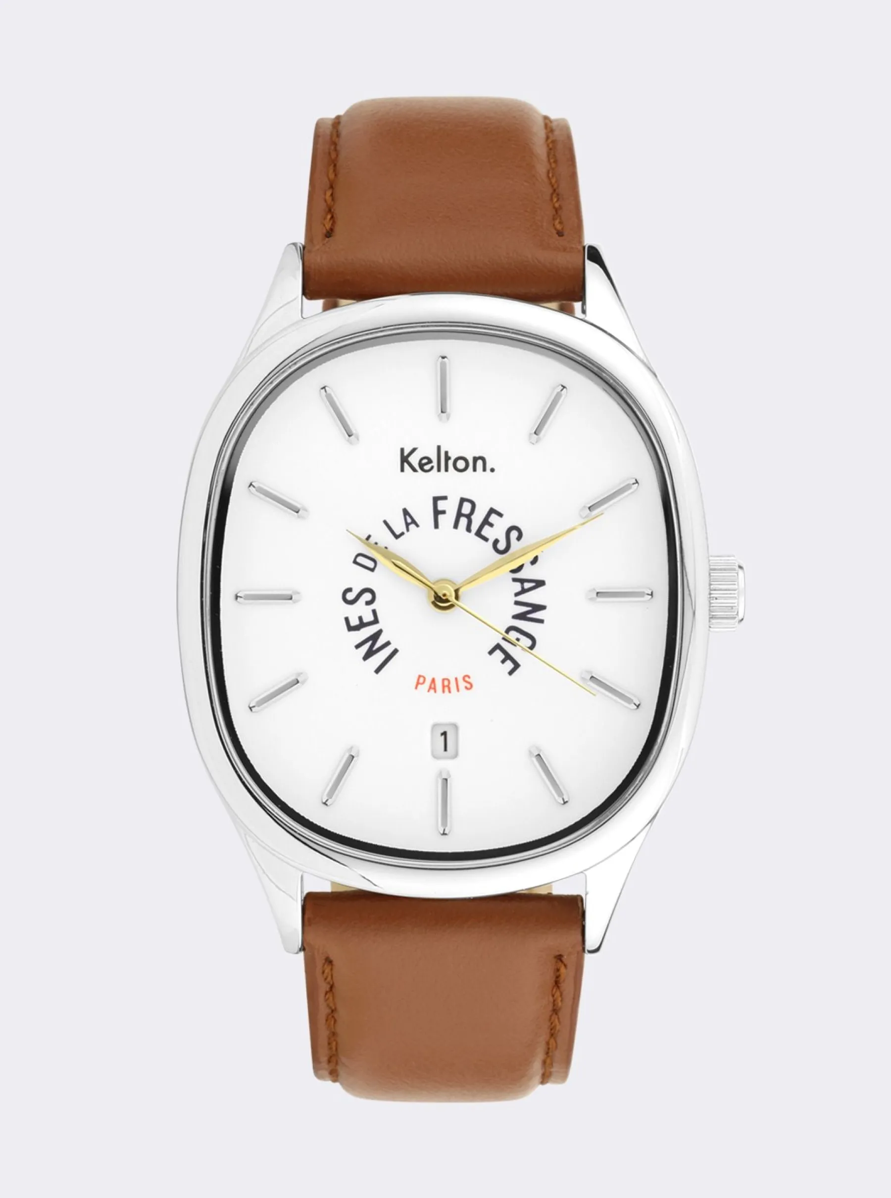 Online Ines de la Fressange Paris Grande Colorama camel watch Kelton x