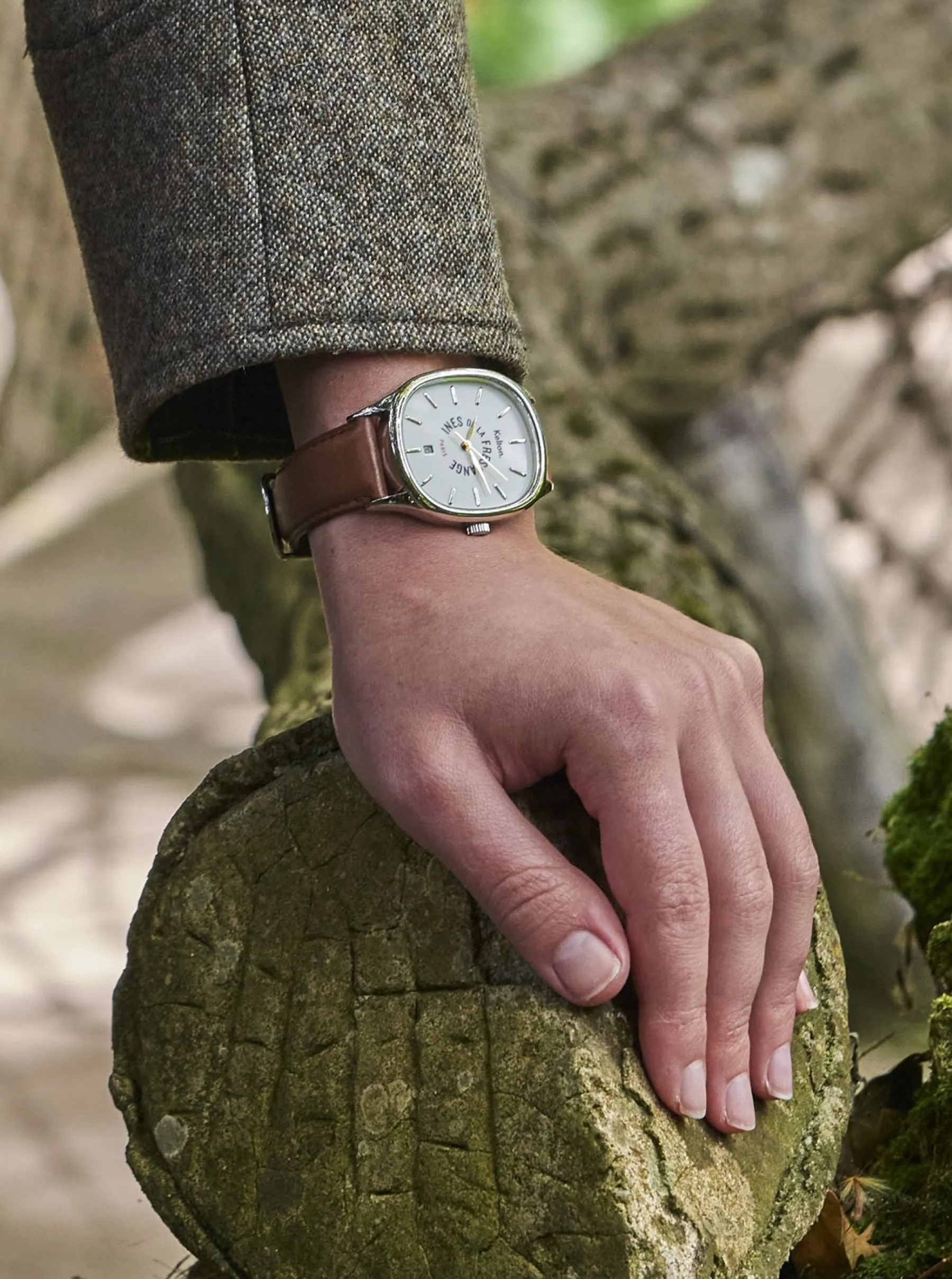 Online Ines de la Fressange Paris Grande Colorama camel watch Kelton x