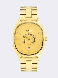 Outlet Ines de la Fressange Paris Grande Colorama gold watch Kelton x
