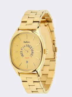 Outlet Ines de la Fressange Paris Grande Colorama gold watch Kelton x