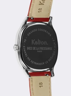 Hot Ines de la Fressange Paris Grande Colorama red watch Kelton x