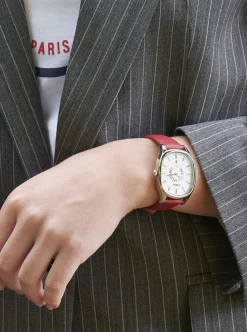 Hot Ines de la Fressange Paris Grande Colorama red watch Kelton x