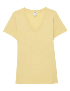 Store Ines de la Fressange Paris Katalina V-neck T-shirt lemon