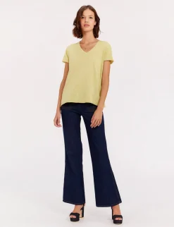 Store Ines de la Fressange Paris Katalina V-neck T-shirt lemon