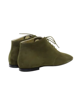 Sale Ines de la Fressange Paris Khaki suede richelieu