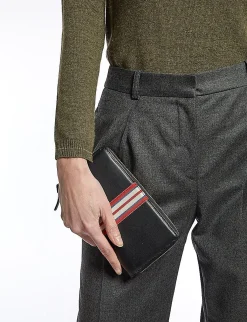 Online Ines de la Fressange Paris Le Parisien black leather wallet