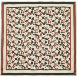 Cheap Ines de la Fressange Paris Lewis silk scarf, floral design in a variation of browns