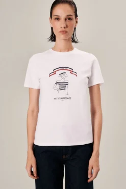 Store Ines de la Fressange Paris Limited edition T-shirt, summer 2024 in Paris, 