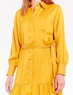 Cheap Ines de la Fressange Paris Léna long dress with buttercup flounce
