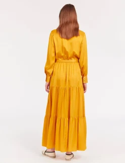 Cheap Ines de la Fressange Paris Léna long dress with buttercup flounce