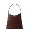 New Ines de la Fressange Paris Léonore M burgundy leather bag