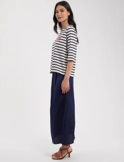 Cheap Ines de la Fressange Paris Marianna white/navy striped top